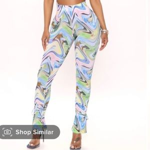 Fashion Nova Your Desire Printed Skinny Pant - Blue/combo